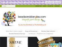 Tablet Screenshot of beadsanddangles.com